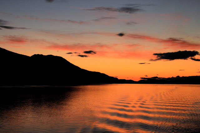 <em>Adrien Sipos: Sunset in the Inside Passage</em>, Alaska