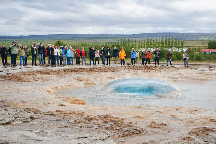 <em>Eric Brown: Touristy Geyser About to Erupt</em>, Iceland