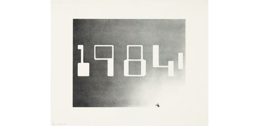 ED RUSCHA 1984, 1967 Lithograph with handcoloring, ed. of 50
