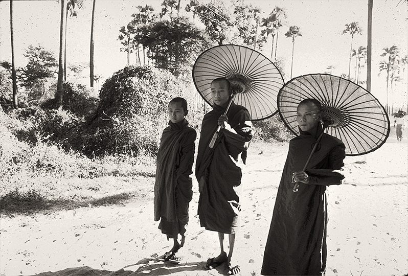 <em>Monk with Parasols in Pagan, Burma</em>, Terri Gold World Imagery