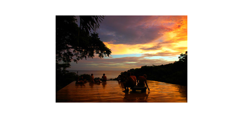 Beuna Vista Surf Club Colorful Deck Sunset