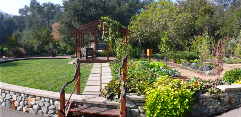 Edible Estate #7: Descanso Public Demonstration Garden, 2008, La Canada - Flintridge, California. Portrait of Fritz Haeg by Oto Gillen. 
