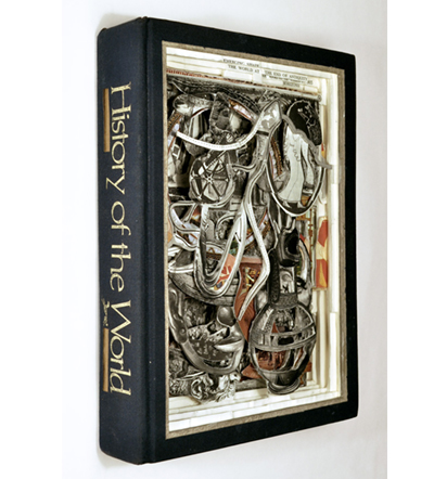 Brian Dettmer <em>History of the World</em> 2010 Altered Book, Image courtesy of the Artist and MiTO Gallery