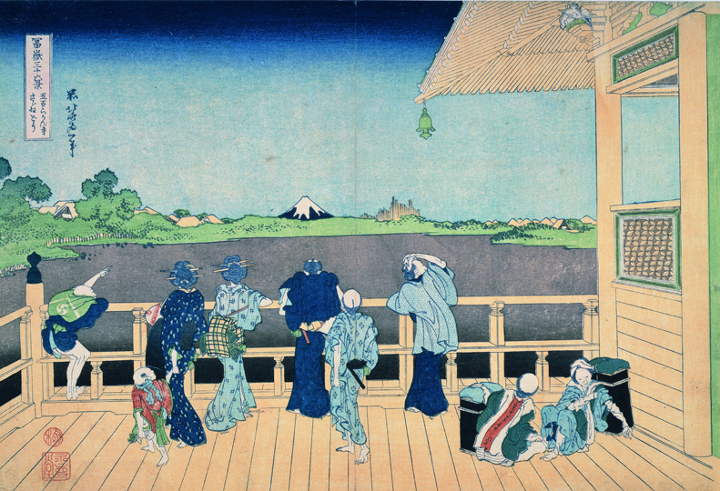 Hokusai, <em>The Sazai Hall of the Gohyaku-Rakan Temple</em>, © Katsushika Hokusai Museum of Art