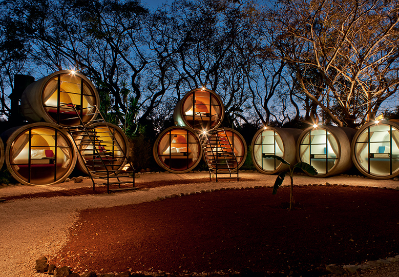 Tubohotel, Tepoztlan, Morelos, Mexico, 2010.  By Alfredo Cano.