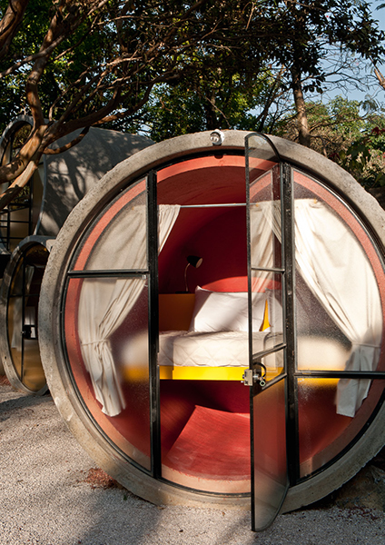 Tubohotel, Tepoztlan, Morelos, Mexico, 2010.  By Alfredo Cano.