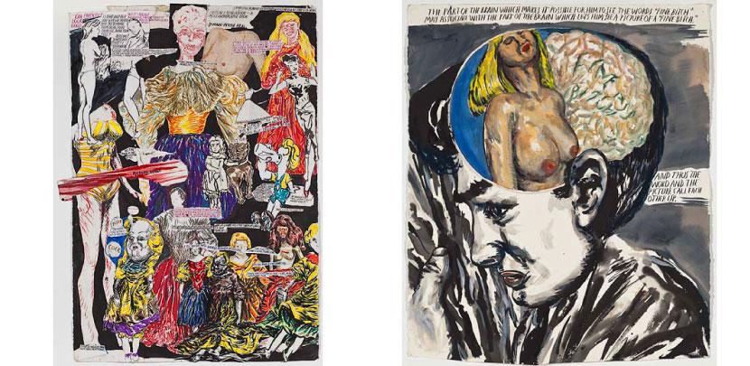 Left: No Title (On paper they), 2010. Right: No Title (The Part of), 2010. 