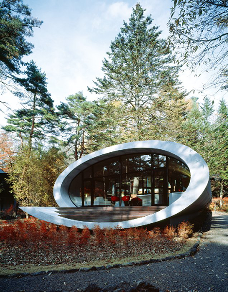Shell House, Nagano, Japan, 2008.  By ARTechnic Architects//Kotaro Ide, from <em>The Sky's the Limit.</em>  Copyright Gestalten, 2012.