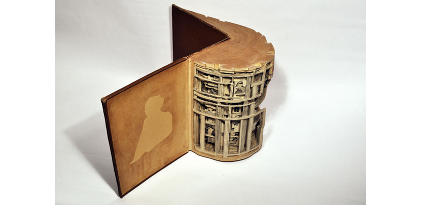 <em>Webster Withdrawn</em> 2010 Altered Book Image courtesy of the Artist and MiTO Gallery